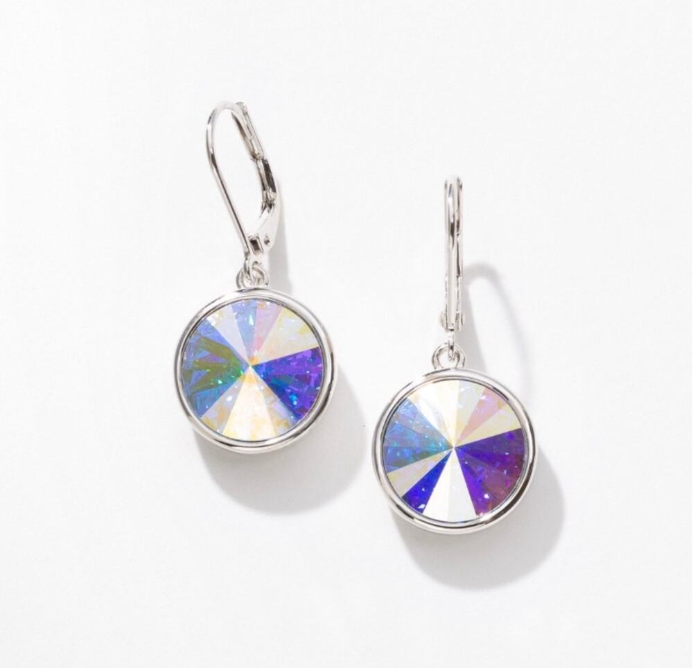 Touchstone Crystal by Swarovski Aurora Boreale Lulu Earrings w/ Box